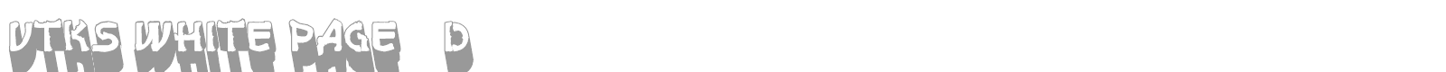 vtks white page 3d font preview